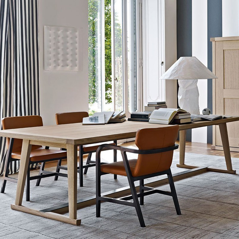 Nordic Solid Wood Meeting Table Talks Long Table Loft Desk Industrial Wind Table Designer Furniture Creative Desk