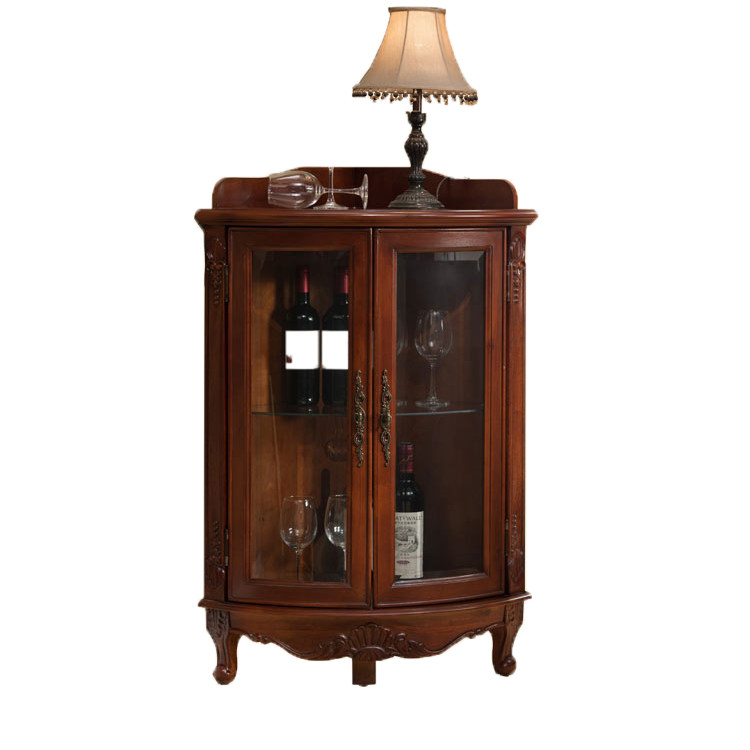 Купить Угловая тумба 美式实木角柜墙角柜 欧式客厅柜沙发转角酒柜 三角柜白色储物柜 Run yan furniture в