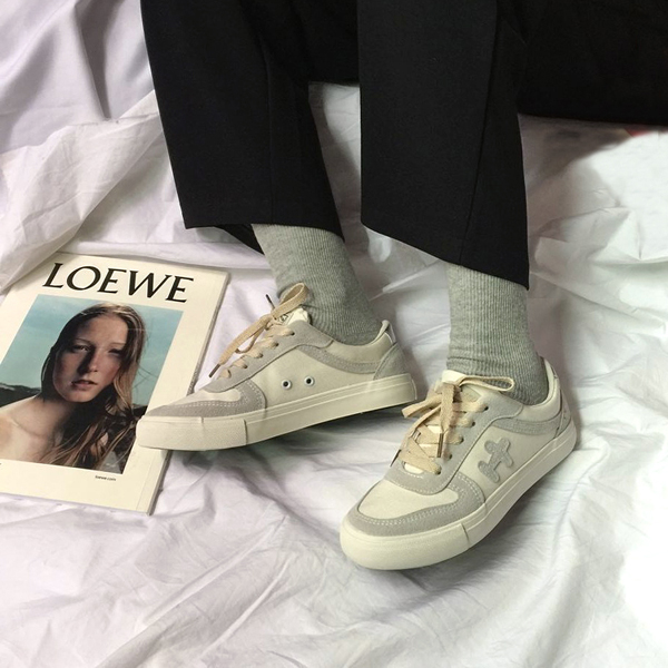 Chuxin chic retro hoang dã hương vị Hồng Kông 2018 Phiên bản Hàn Quốc của giày vải mới phong cách Harajuku xấu xí dễ thương hoang dã giày phẳng giay the thao