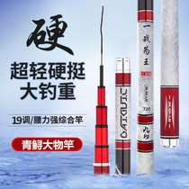 Big green sturgeon fish Rod giant rod ultra-light super-hard violence 19-tone lightweight version platform fishing hand rod