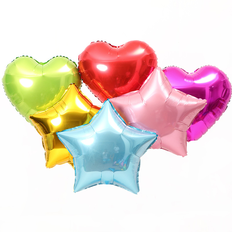 Aluminum film balloon love pentagram wedding room birthday decoration background wall arrangement romantic pendant wedding accessories