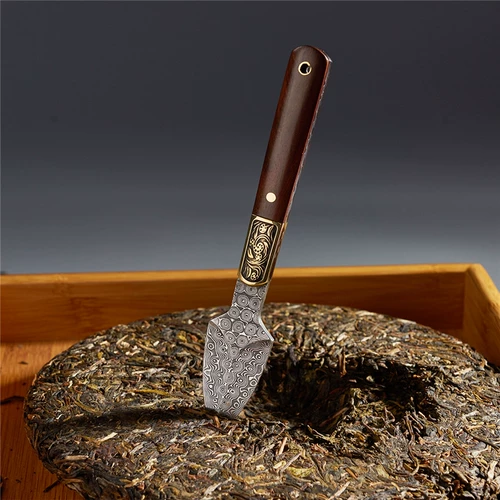 Стерилизация Damascus Pu'er Tea Knife Ebony Patter