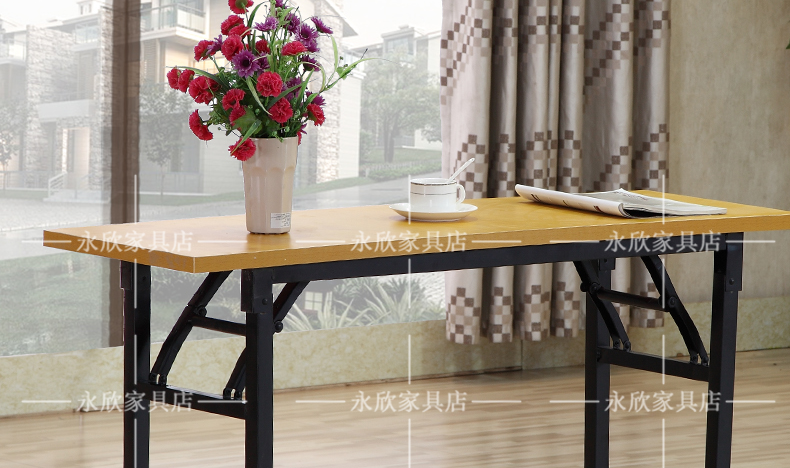 Bàn đơn lưu trữ đơn lớp gấp con lắc ngoài trời đẩy dài dải bàn di động đa chức năng bàn hộ gia đình - Bàn bàn gập chân