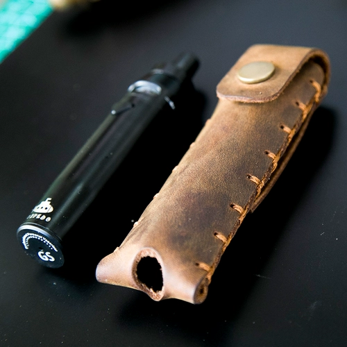 Электронный защитный чехол, зажигалка, сумка-органайзер ручной работы, портативная ретро барсетка, из натуральной кожи, делается под заказ