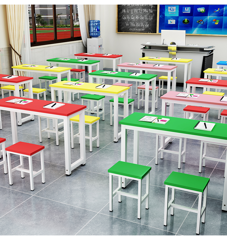 Desks and chairs for primary and middle school students in school remedial classes, factory direct sales, single and double training desks and chairs, combined desks and chairs, activity tables