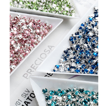 French embroidery beaded beads embroidered clothing imported materials multi-color shiny Czech Baoshi Osa cross grab accessories 3mm