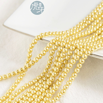 Tiger Tooth Workshop Champagne Gold Faux Pearl French Embroidery Beaded DIY Material Glass Pearl Crystal Pearl