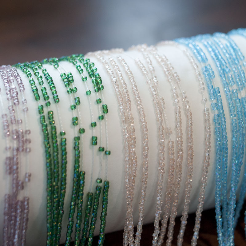 French embroidered rice beads Japanese Toho 1 5mm three-section beads A string of 50cm about 250 French embroidered beads