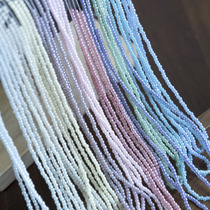 Method embroidered material rice bead imported Dongbao milk oil color rice bead method embroidered bead 2mm length string of about 50cm