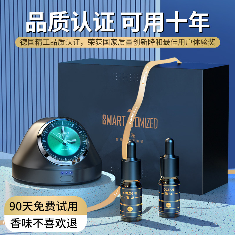Car Perfume, Car Fragrance, In-Car Odor Removal, Formaldehyde Removal, Long-Lasting Fragrance, Smart Clock, Atomized Fragrance Ornament