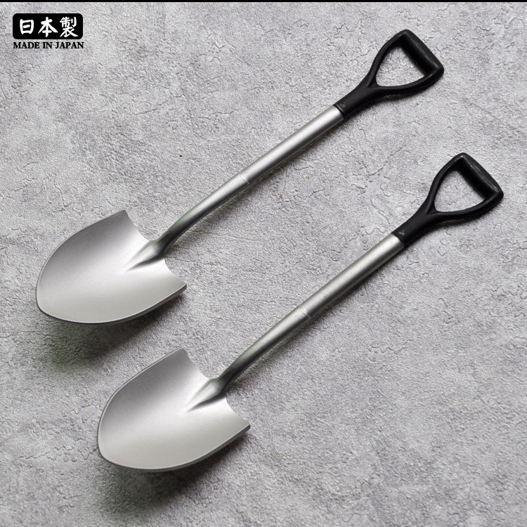 Japan imported Takeda stainless steel matte Japanese small coffee spoon creative country retro cute shovel spoon