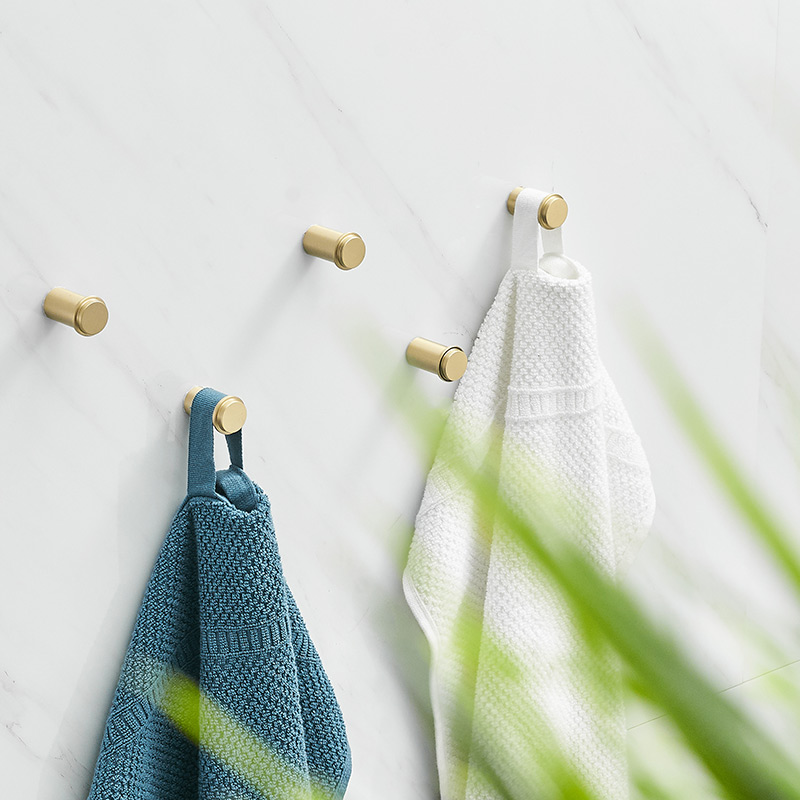 Nordic Brass Minimalist Hook Cloister Hood Wall Cloister Bedroom Wall Wall-mounted Xuanguan Hanger Hook Bathroom Towels