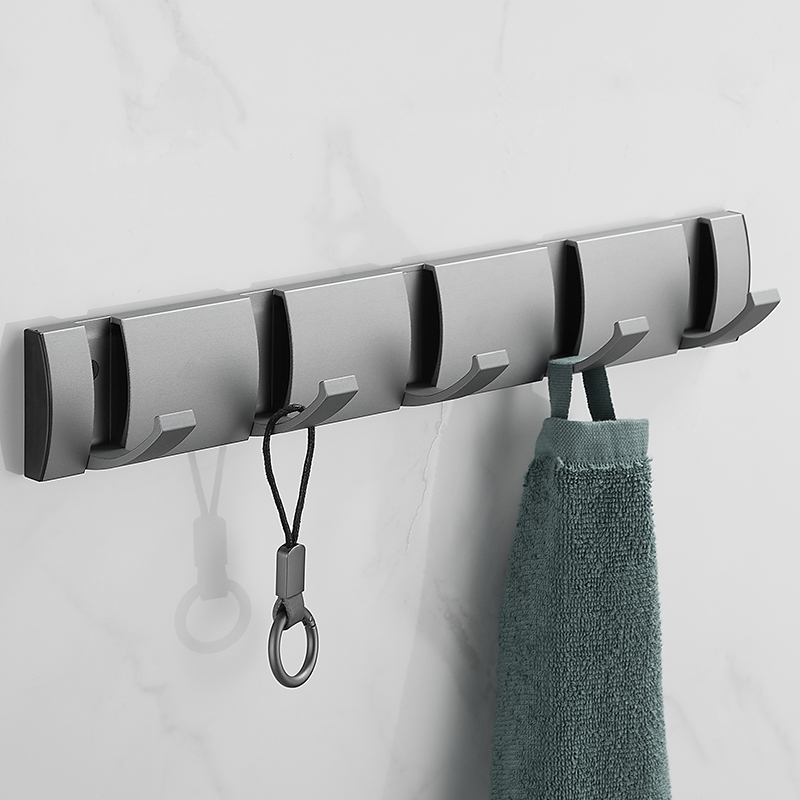 Free Punch Gun Grey Hide Cloak Hood Hook Door Rear Hook Living-room Genguan Creative Coat Hook Key Hook Toilet Hook