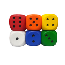 6cm soft elastic ball solid sponge dice color toy ball new learning probability month student gift