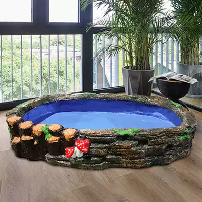 Large rockery fish pond Garden courtyard villa landscape decoration Balcony resin fish pond decoration landscaping floor decoration