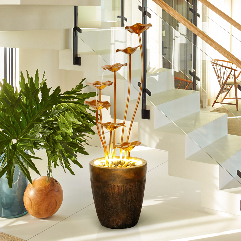 Living room decoration hem Flowing Water Fountain Indoor Home Residence Ornament Creativity Large Light Extravaganza Chaeseon and Landing Landscapes