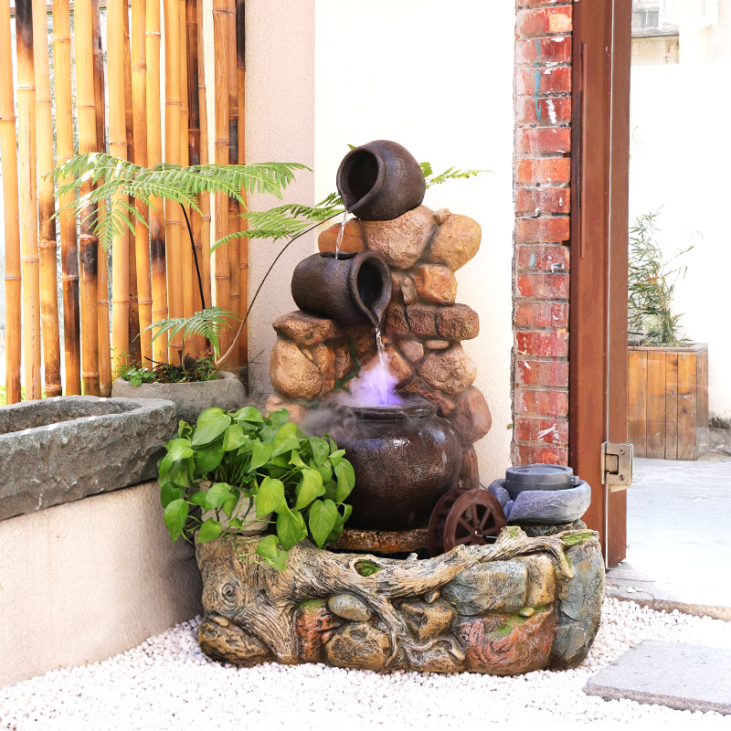 Water ornaments Indoor lucky decoration Garden Courtyard landscape Balcony Living room Floor rockery Fountain Fish pond landscaping