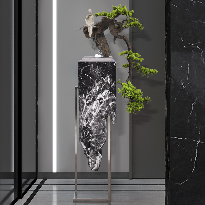 Light extravaganza Landing Fountain New Chinese Living Room Greet Guests Pine Flowing Water Swing Piece Hotel Office Modern Cycle Water