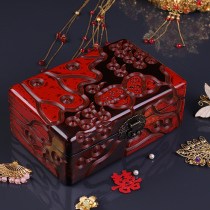 Natural Great Lacquer Cloud Carved Lacquerware First Accessories Box Light Lavish Retro ornaments Box Zen Yatang High-end China Wind Gift Boxes