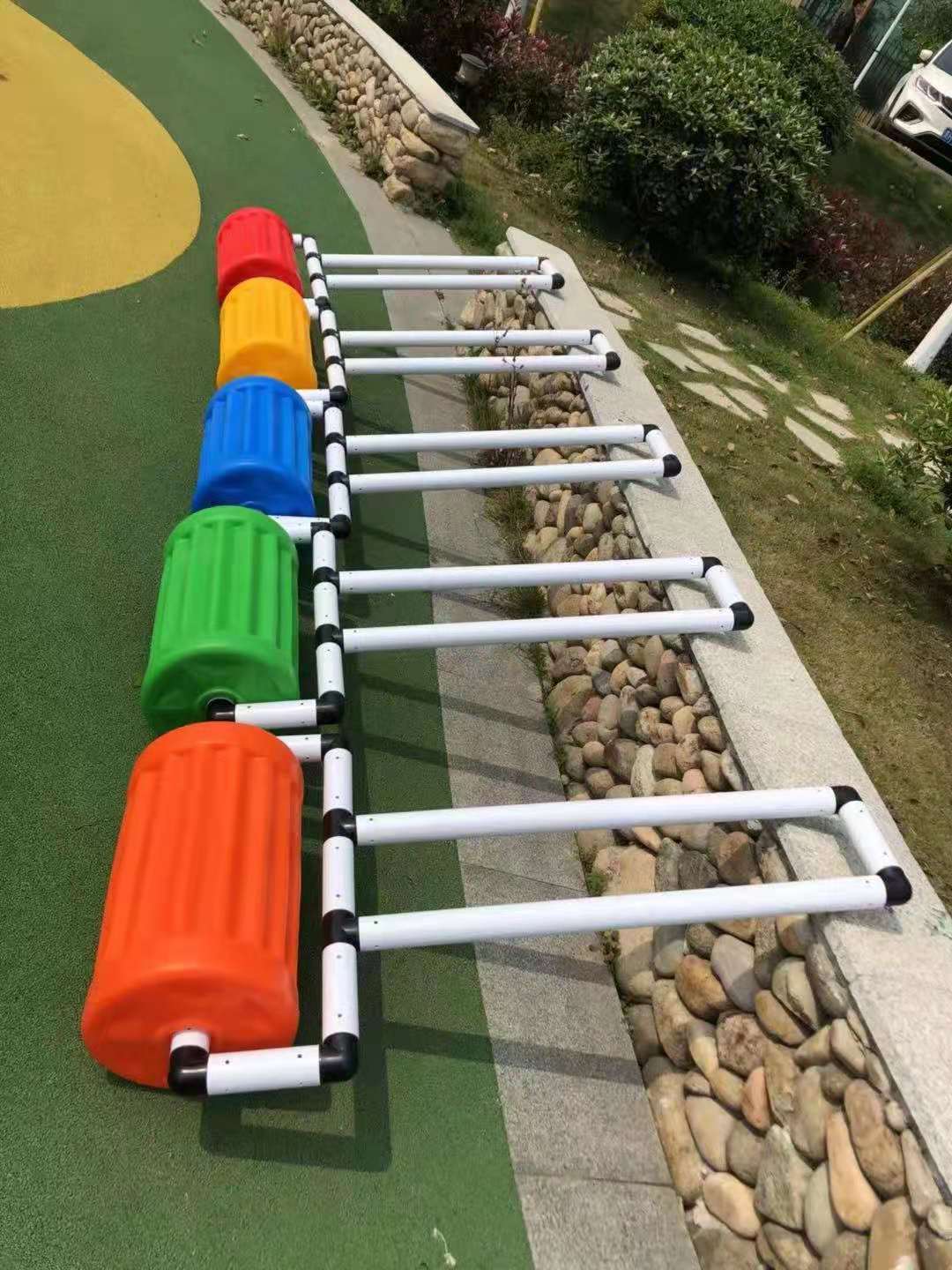 Kindergarten color roller car outdoor trolley multi - person team assist car children sensitive training equipment
