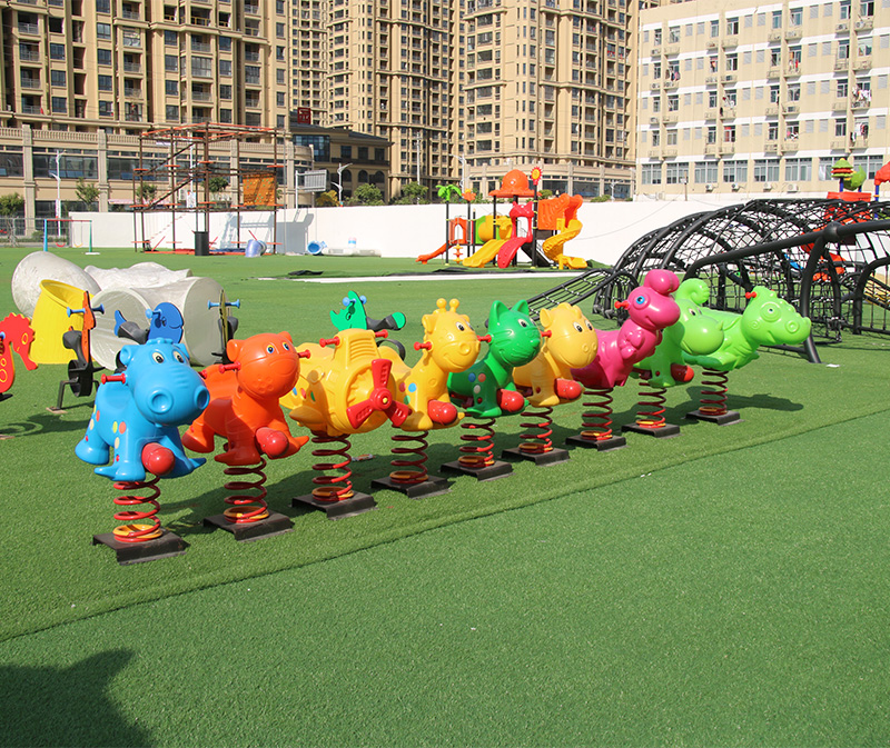 Kindergarten Outdoor Park District Shake Horse Children Plastic Toy Spring Shake Shake Mold Cartoon Shake Horse