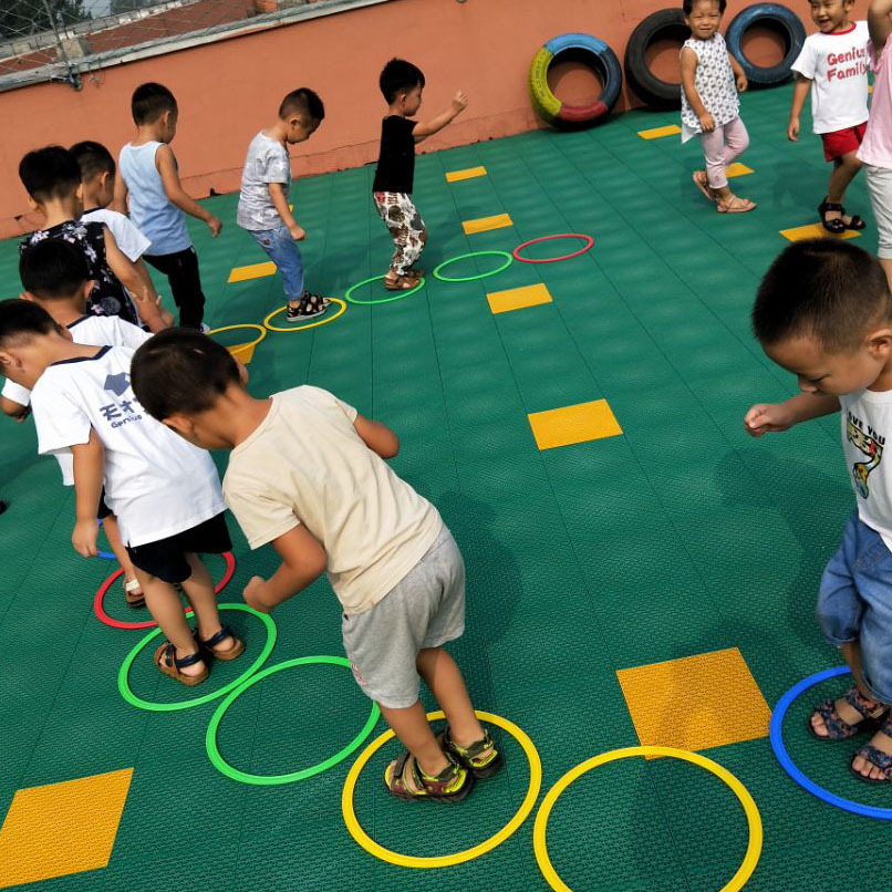 Kindergarten teaching aids hopscotch jumping circle jumping lattice children's physical training equipment sports outdoor parent-child toys
