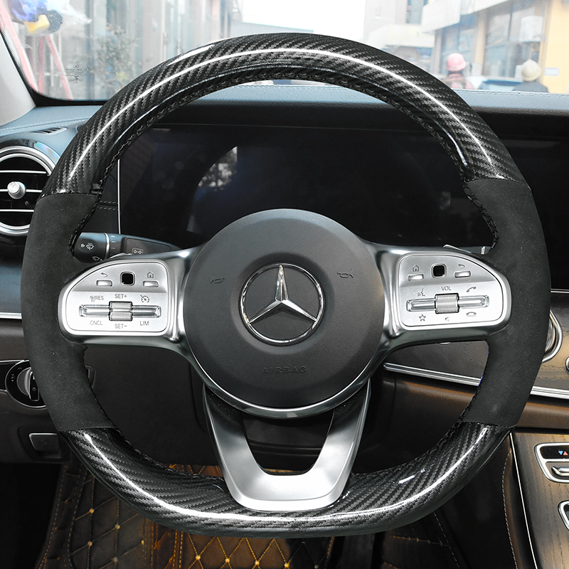 Benz C260 C200L E300L E260 CLS GLE GLC GLA260 hand sewn genuine leather steering wheel sleeve