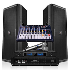 Hi-Fi акустика 威斯汀wst-2015专业大型户外舞台音响套装 双12寸大功率远程全频落地hifi无源音箱调音台纯后级全套设备