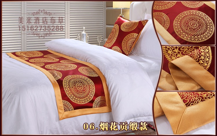 01 khách sạn khách sạn bộ đồ giường khách sạn linen cao cấp cổ điển giường sang trọng khăn giường cờ trải giường