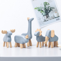 Small Deer Animal Resin Small Pendulum Pieces Cartoon Modern Simplicity Nordic Furnishing Home Decoration Living Room Creative Decoration