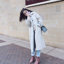 Via Vela) wool coat womens long 2021 new small lapel double-sided temperament jacket