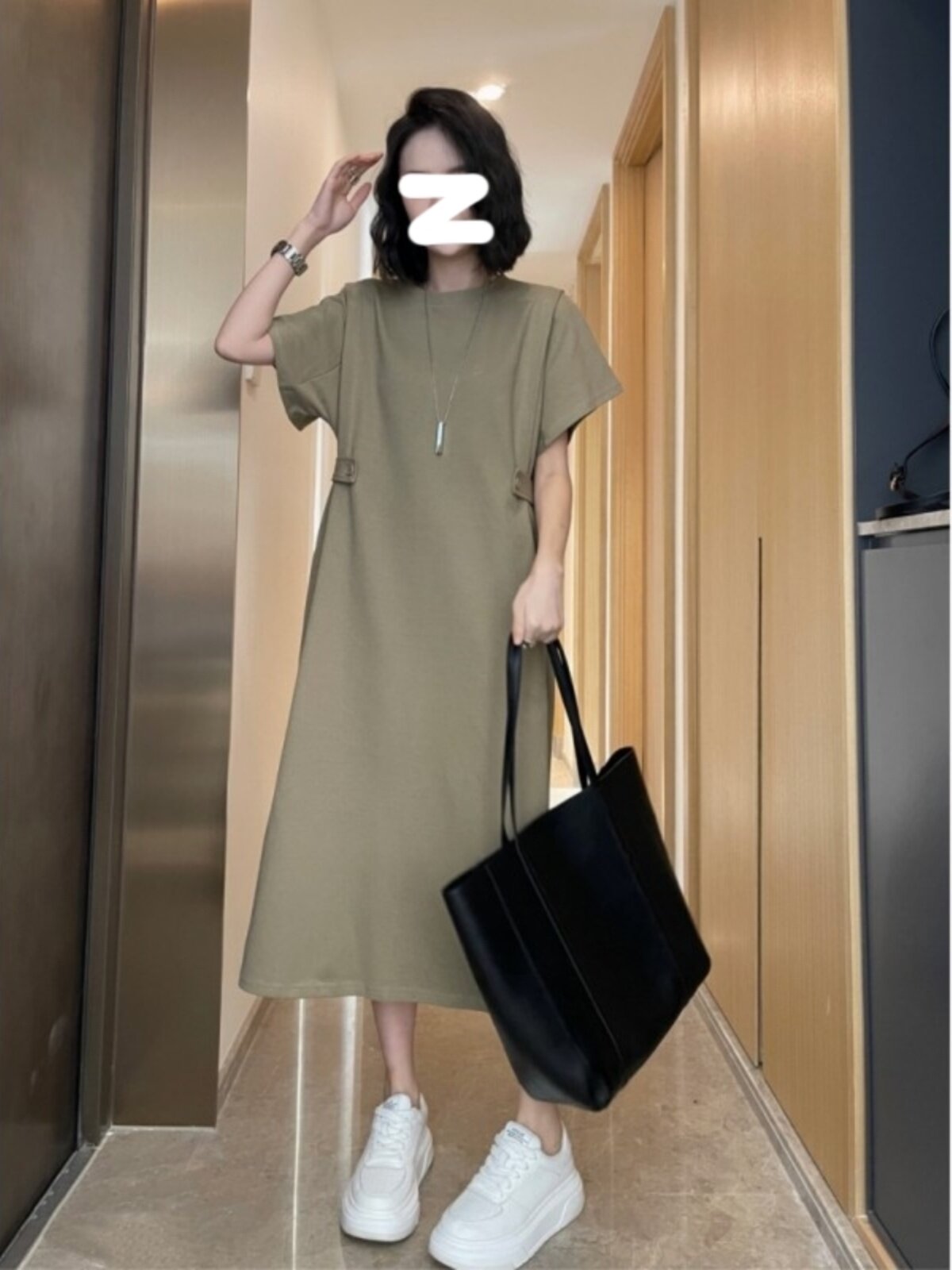 Tummy Control Plus Size Long Dress – Relaxed Fit Solid Color Maxi Dress, Lazy Chic Summer Style