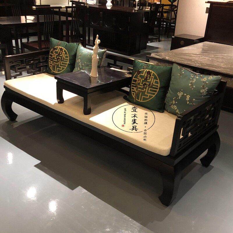 New Chinese Arhat bed Zen antique collapsed living room sofa chair leisure bed homestay club Zen furniture customization