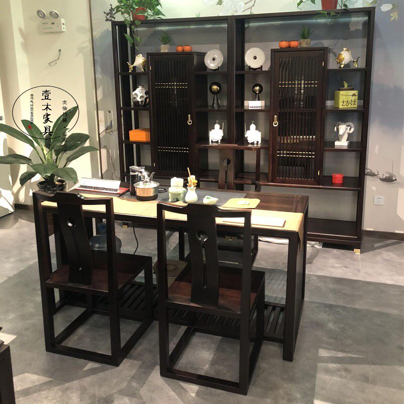 New Chinese style tea table and chair combination simple modern kung fu tea table Zen office reception tea table tea house furniture