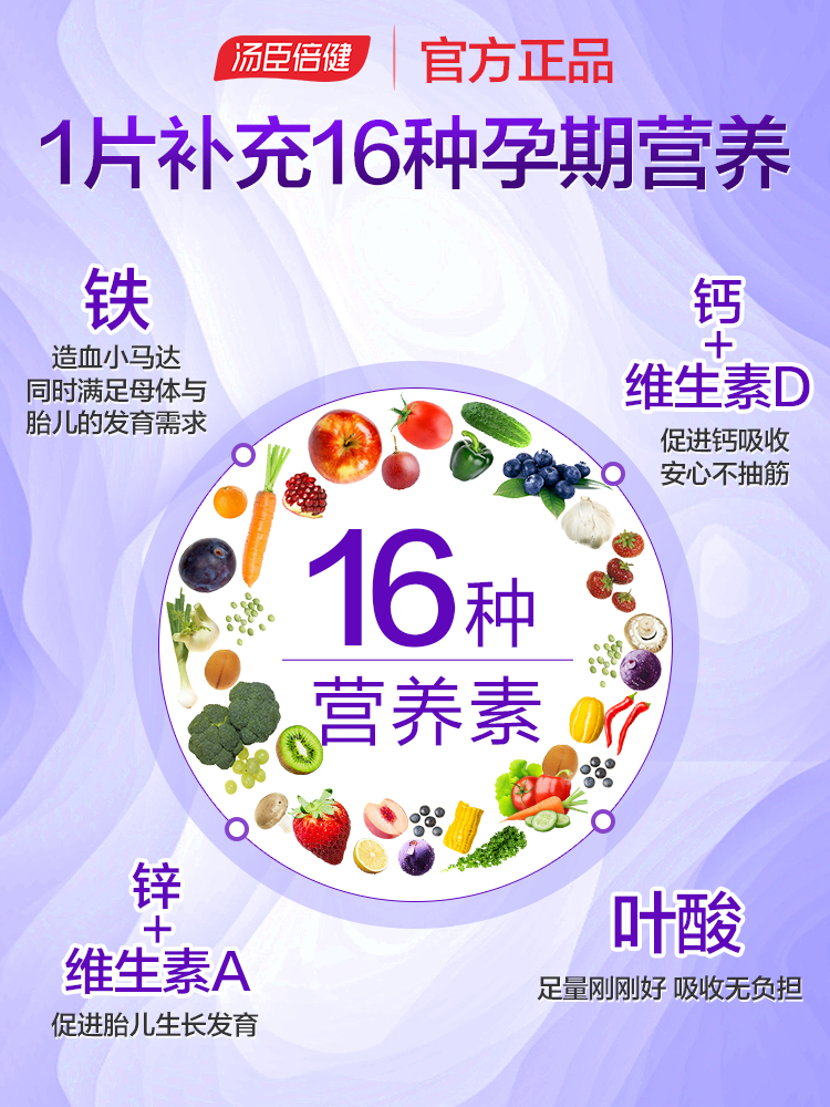 Tomson By-Health Multivitamin Complex for Pregnant Women, Calcium, Iron, Zinc Tablets, Official Authentic Product during Pregnancy and Lactation