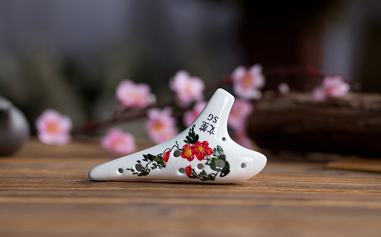 Người mới bắt đầu Ocarina 12 lỗ treble G / SG Ocarina 12 lỗ âm ỉ Sinh viên Ocarina gửi phụ kiện nhạc cụ - Nhạc cụ dân tộc mua đàn nguyệt