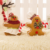 Christmas gingerbread man hanging Christmas decorations biscuit doll Christmas Tree plush little pendant childrens gifts