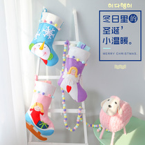 Christmas socks gift bag Christmas decorations Santa Claus Snowman socks Childrens Christmas gifts Small gifts