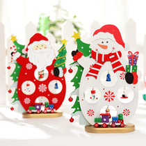 Christmas decoration decorations Wooden Santa Claus Snowman scene decoration ornaments Christmas gifts gift DIY