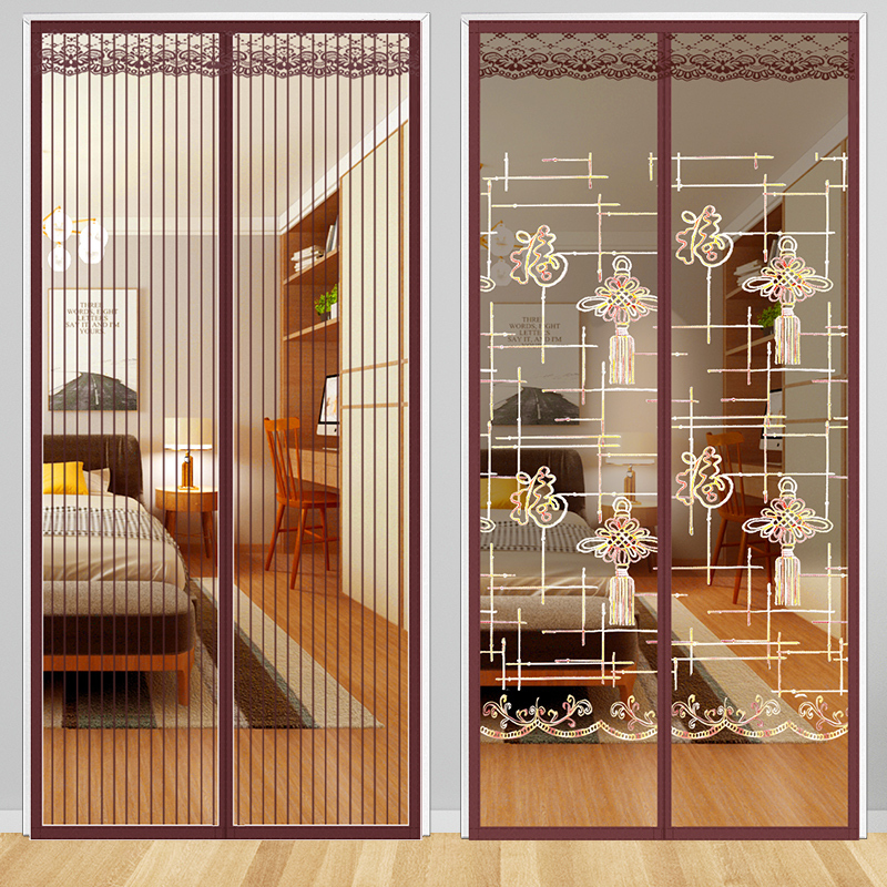 Summer Door Curtain, Magnetic Self-Adhesive Mosquito Net, Magic Tape Screen Curtain, Magnetic Fly-Proof, Ventilated, Home Use, No Drilling Required Summer Door Curtain, Magnetic Self-Adhesive Mosquito Net, Magic Tape Screen Curtain, Magnetic Fly-Proof, Ventilated, Home Use, No Drilling Required