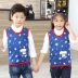 Áo vest trẻ em ấm áp cộng với nhung dày bé trai và bé gái mùa thu và mùa đông Áo vest trẻ em không tay quần áo trẻ sơ sinh cao cấp Áo ghi lê
