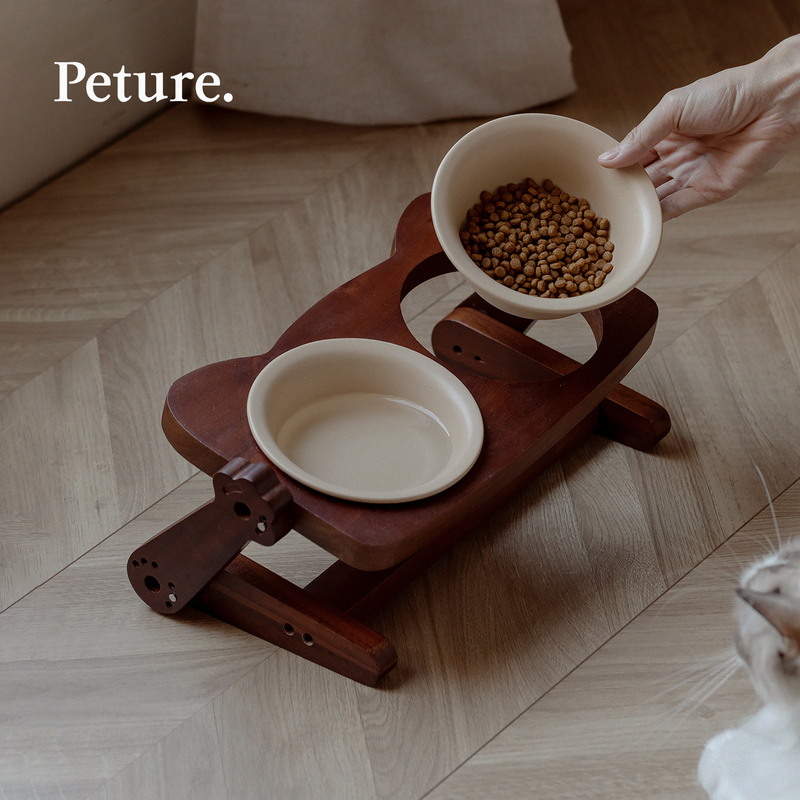 Peture Cat Bowl Ceramic Adjustable Angle Height Non-Slip Pet Bowl Small Dog Food Bowl Cat Drinking Bowl Double Bowl Peture Cat Bowl Ceramic Adjustable Angle Height Non-Slip Pet Bowl Small Dog Food Bowl Cat Drinking Bowl Double Bowl