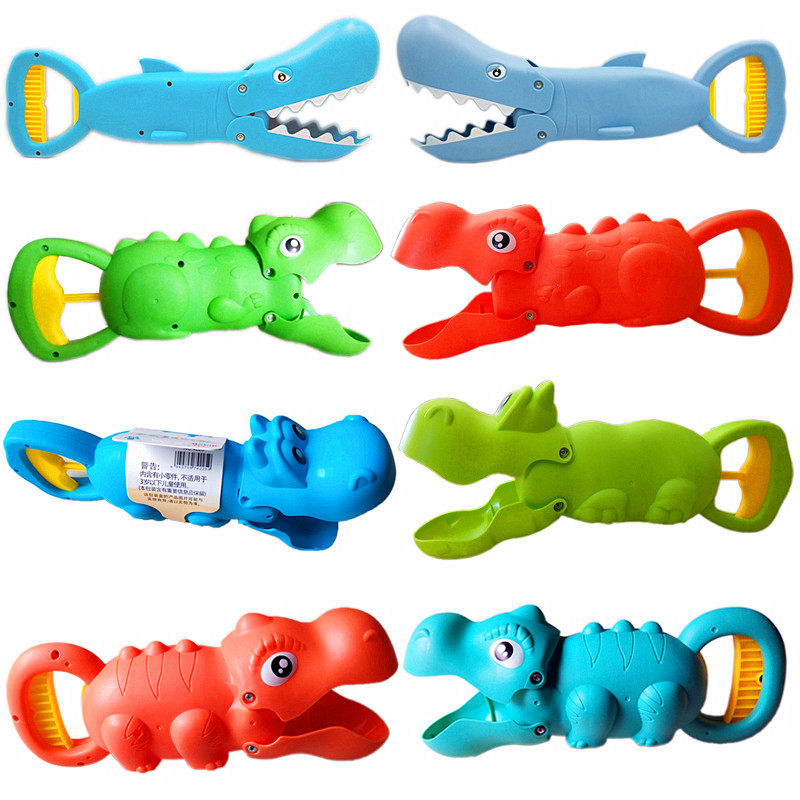 Beach Toy Clip Dinosaur Arm Bite Handle Crocodile Shark Hippo Paternity Interactive Child