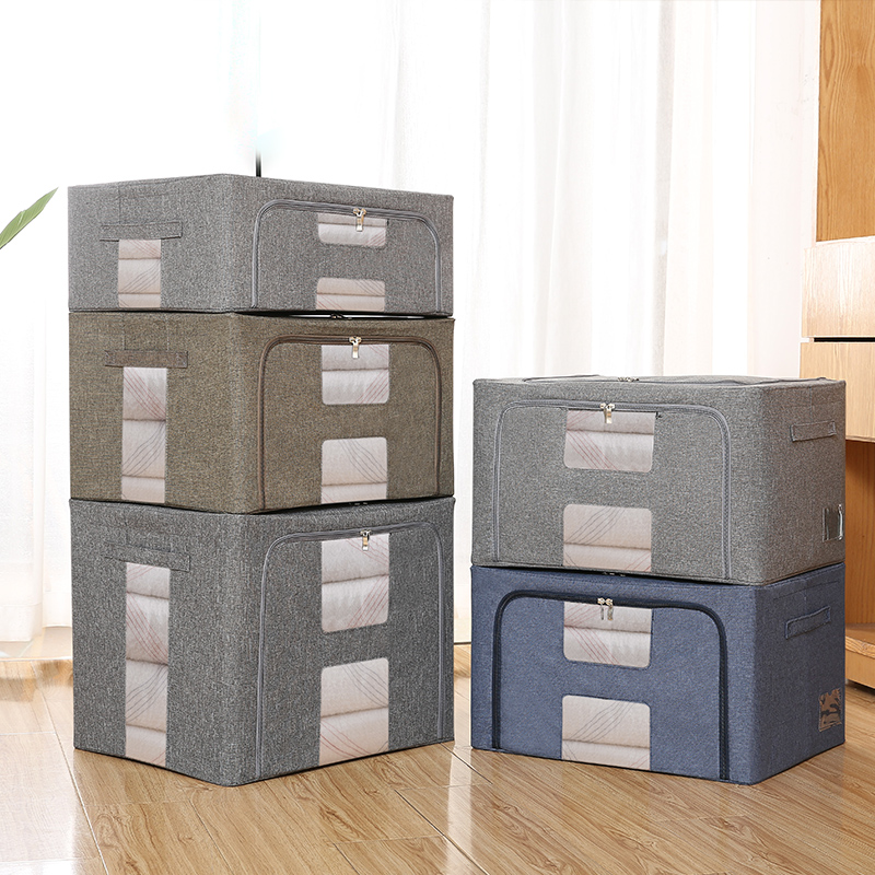 Clothes storage box fabric finishing box large quilt clothing storage box wardrobe storage box moving artifact