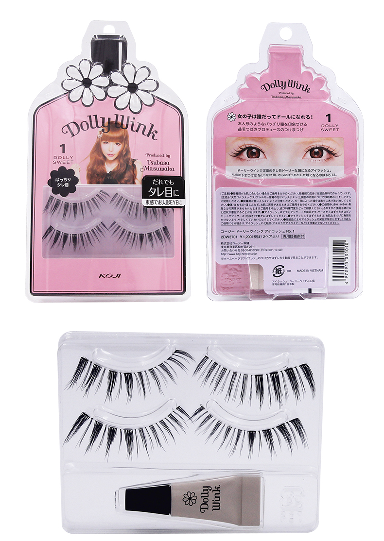 【日本直邮】KOJI蔻吉 益若翼Dollywink假睫毛1号 2对入