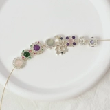 Qiangbao Color Silver Induce Vermiculite кружевные полые плоские бусины на лунной звезде