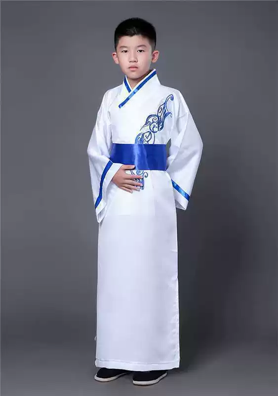 Trang phục trẻ em, Hanfu, thêu, Quyuan, bé trai và bé gái, guzheng, Han và Tang trang phục biểu diễn, trang phục chụp ảnh nhiếp ảnh - Trang phục