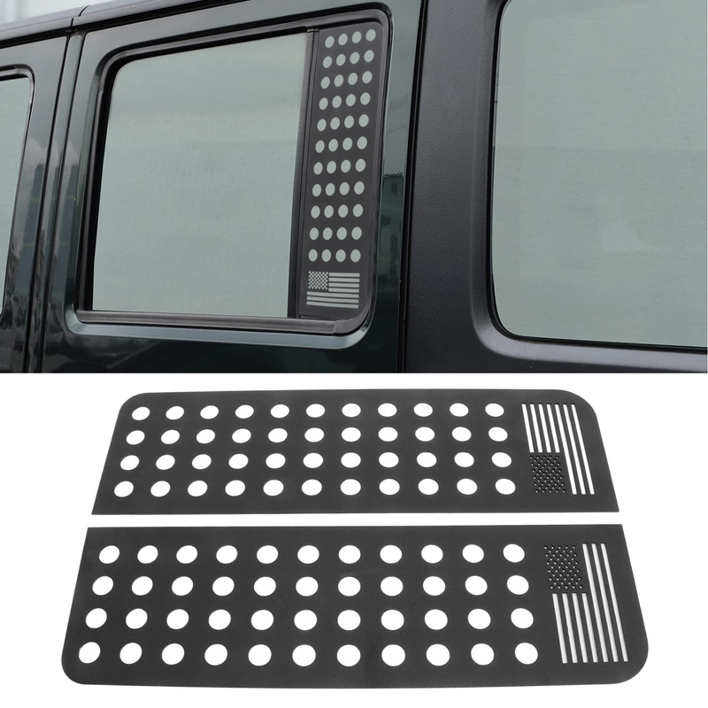 Suitable for 07-23 Jk/Jl/Jt Wrangler/Ralpel Window Decorative Panels, Aluminum Alloy Off-Road Protection Panels
