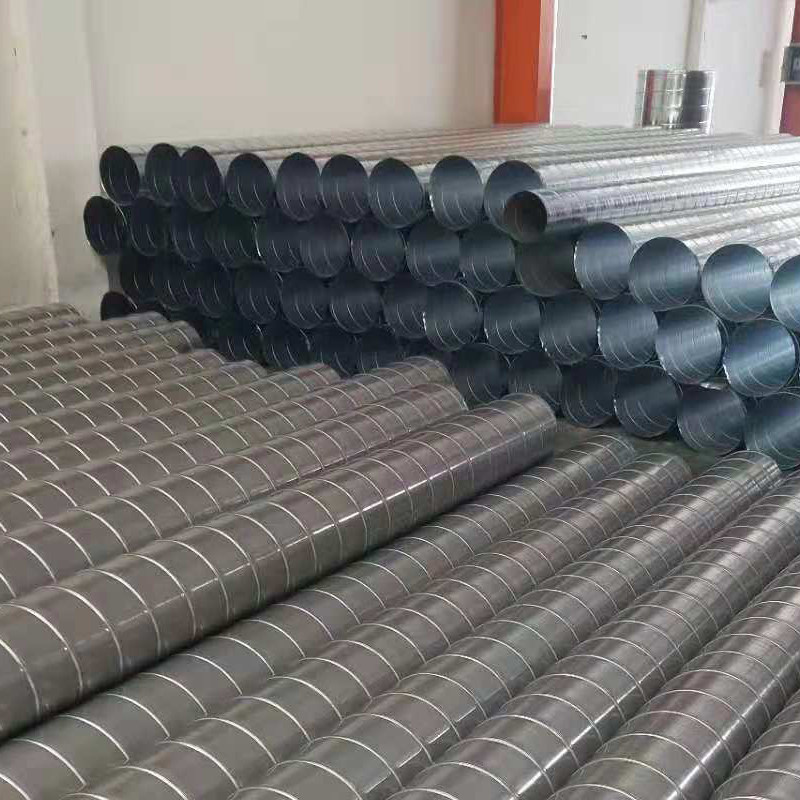 White iron spiral duct galvanized round environmental protection smoke exhaust pipe manufacturers custom processing exhaust duct ventilation duct