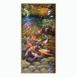 5D Diamond Painting Nine -Рыбка картинная крыльца Вертикальная версия гостиной Diamond Emelcodery 2020 Новая каменная живопись Полная бриллиантовая кросс